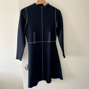 Sandro navy blue sweater dress size 1